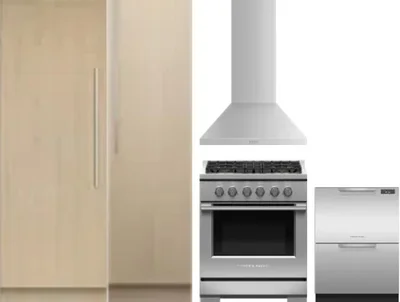 5 Piece Package Includes Refrigerator, Freezer, Range, Hood And Dishwasher